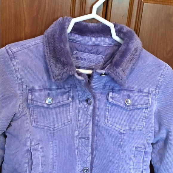 Blue Spice purple corduroy girls winter jacket-XL - Picture 3 of 3